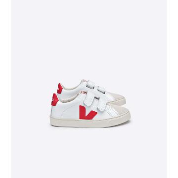 Zapatillas Veja ESPLAR LEATHER Niños White/Red | España 811ILH